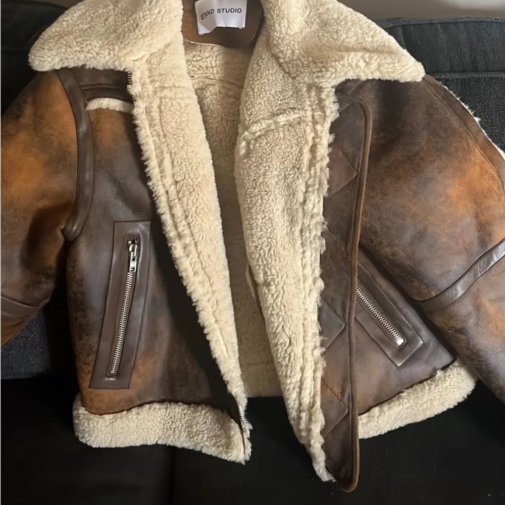Stand Studio Lessie Women’s Brown Aviator Jacket